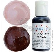 Краситель гелевый Americolor коричнево-шоколадный (Chocolate Brown) 21г.