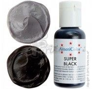 Краситель гелевый Americolor супер черный (Super Black) 21г.