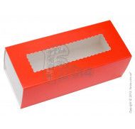 Коробка для  макаронс красная 141х59х49 фото цена