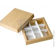 Коробка для конфет с ложементом Крафт