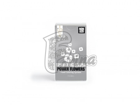 Краситель Power Flowers Non Azo блестящий серебряный с кандурином 50г< фото цена