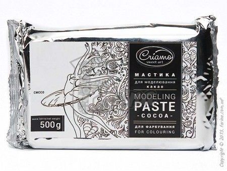 Мастика для моделирования белая Criamo для покраски с какао маслом 500г< фото цена