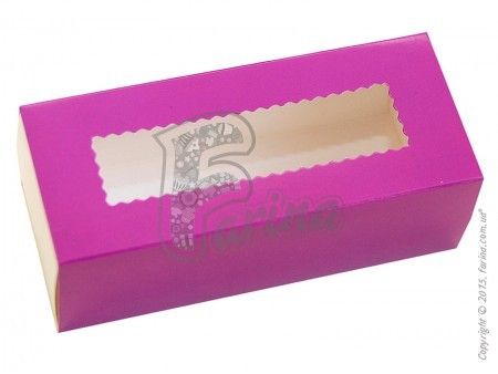 Коробка для макарун, 141x59x49 фиолетовая< фото цена