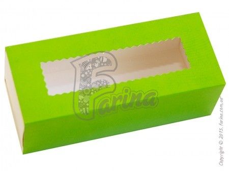 Коробка для макарун, 141x59x49 зеленая< фото цена