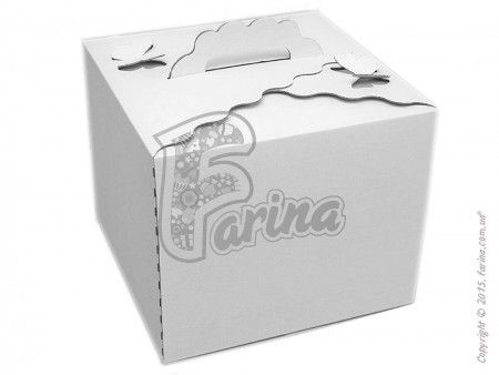 Коробка для упаковки торта "Бабочка" 300х300х250< фото цена