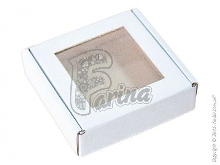  Коробка для печенья,конфет,изделий handmade 100х100х30 белая< фото цена