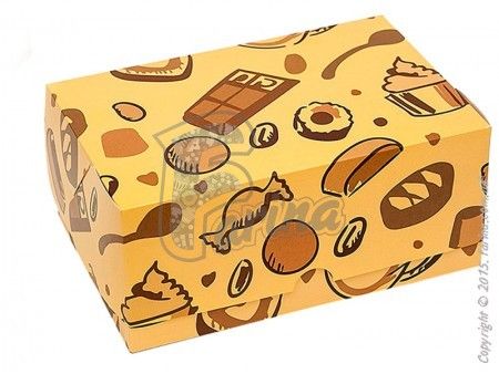 Коробка на 2 кекса  "Сладости"< фото цена