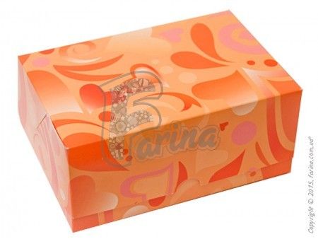 Коробка "Контейнер" Сердечки для десертов, пирожных, тортов 180*120*80 мм< фото цена