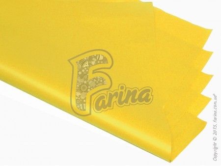 Папирусная  бумага тишью однотонная желтая 50х75 см< фото цена