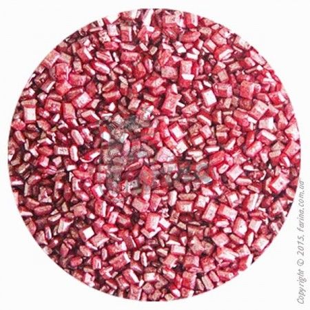 Посыпка декоративная "Сахарные кристаллы Красные" 3-4 мм - 100 г.< фото цена