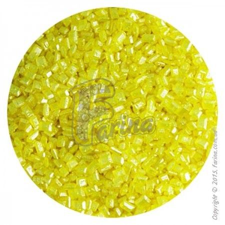 Посыпка декоративная "Сахарные кристаллы Желтые" 3-4 мм - 50 г.< фото цена