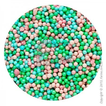 Посыпка перламутровые шарики голубые,зеленые, розовые Топ  продукт 50г.< фото цена