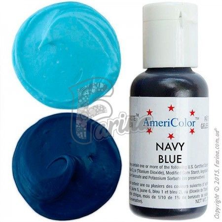 Пищевой краситель гелевый Americolor темно-синий (Navy Blue) 21г.< фото цена