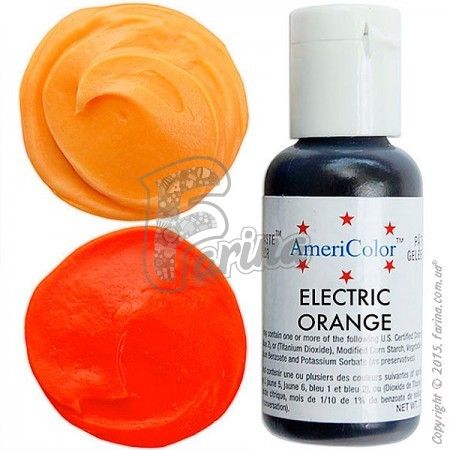 Пищевой краситель гелевый Americolor электрик-оранжевый (Electric Orange) 21г.< фото цена
