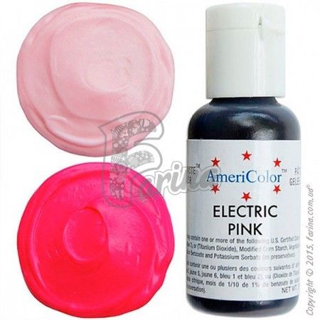 Пищевой краситель гелевый Americolor электрик-розовый (Electric Pink) 21г.< фото цена