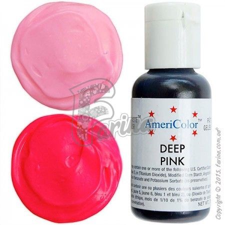 Пищевой краситель гелевый Americolor глубокий розовый (Deep Pink) 21г.< фото цена