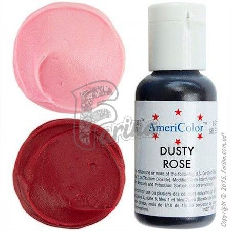 Пищевой краситель гелевый Americolor пыльная роза (Dusty Rose) 21г.< фото цена
