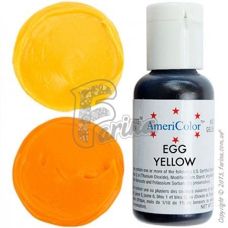 Пищевой краситель гелевый Americolor желтое яйцо (Egg Yellow) 21г.< фото цена