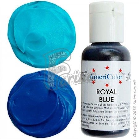 Пищевой краситель гелевый Americolor королевский голубой (Royal Blue) 21г.< фото цена