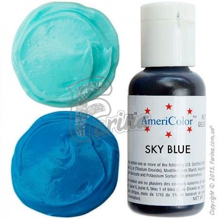 Пищевой краситель гелевый Americolor небесно-голубой (Sky Blue) 21г.< фото цена