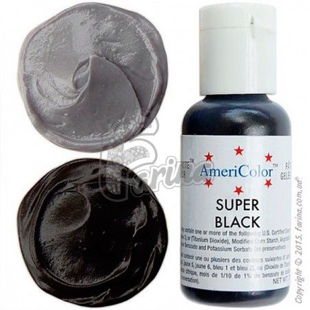 Пищевой краситель гелевый Americolor супер черный (Super Black) 21г.< фото цена