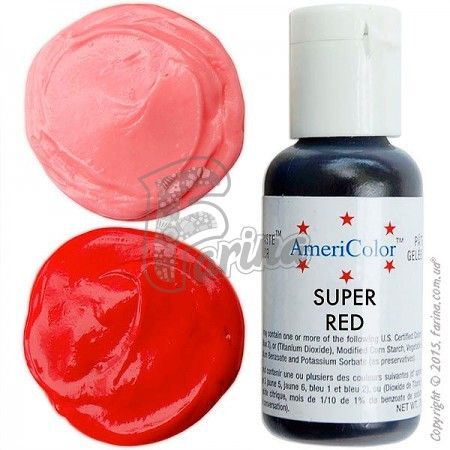 Пищевой краситель гелевый Americolor супер красный (Super Red) 21г.< фото цена