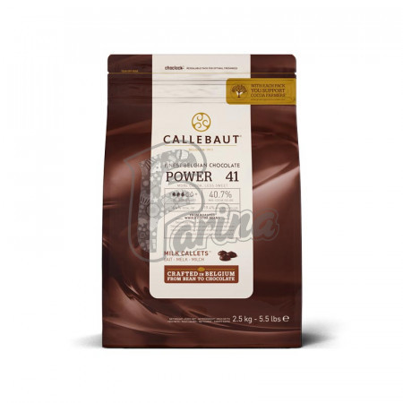 Шоколад молочный Callebaut Power 41, какао 40,7%  2,5 кг< фото цена