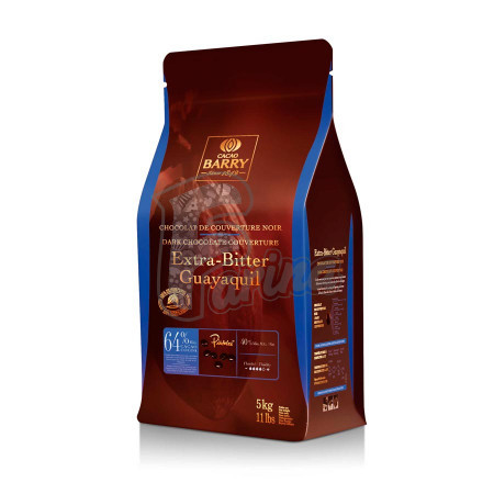 Шоколад экстра-горький GUAYAQUIL 64% Cacao Barry 5кг< фото цена