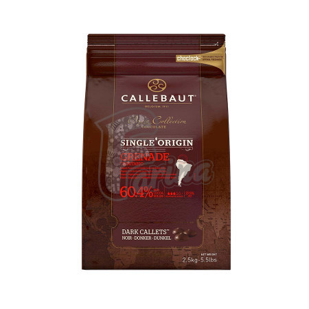 Шоколад темный Callebaut Grenade 60% какао 2,5 кг< фото цена