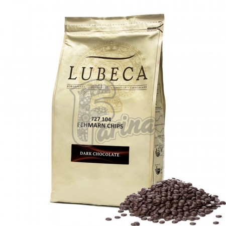 Шоколад темний кувертюр Lubeca FEHMARN 60% в виде калет  10 кг< фото цена