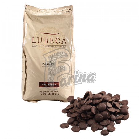 Шоколад темний кувертюр Lubeca PLON 70% в виде калет 1 кг< фото цена