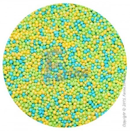 Перламутровые шарики голубые, салатовые, желтые 1 кг< фото цена