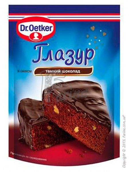 Глазурь черный шоколад Dr. Oetker 100г< фото цена