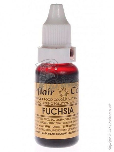 Краситель гелевый пищевой SugarFlair Фуксия (Fuchsia) 14г.< фото цена