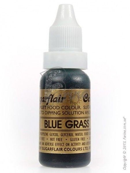 Краситель гелевый пищевой SugarFlair Blue Grass Бирюзовый (Turquoise) 14г.< фото цена
