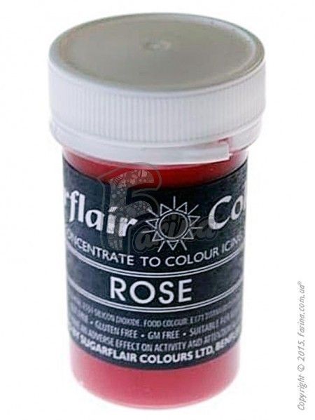 Краситель пастообразный пищевой SugarFlair Rose роза 25г.< фото цена