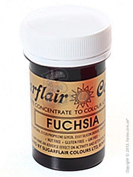 Краситель пастообразный пищевой SugarFlair extra Fuchsia фуксия 25г.< фото цена