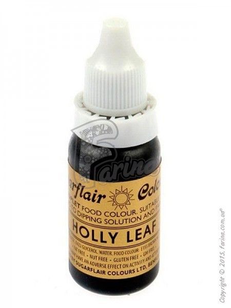 Краситель гелевый пищевой SugarFlair Лист Дуба (Holly Leaf)  14г.< фото цена