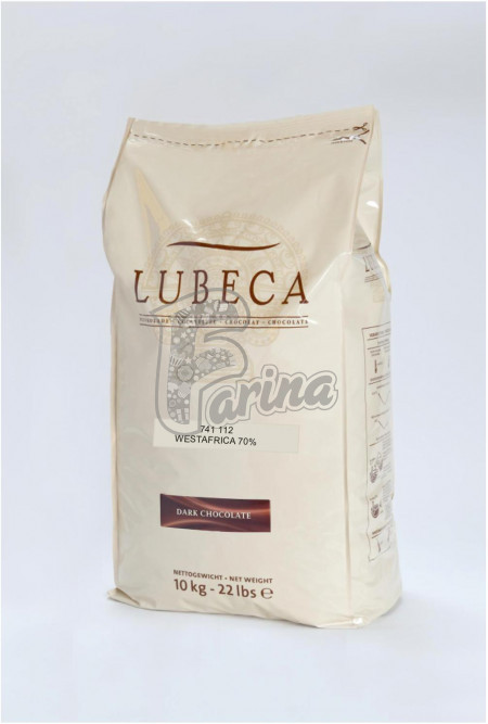 Шоколад темний кувертюр Lubeca WESTAFRICA 70% в виде калет 10 кг< фото цена