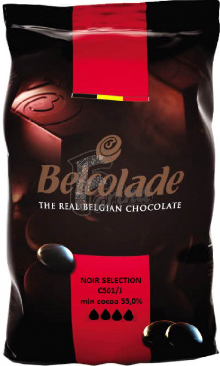 Черный шоколад в дропсах Belcolade Noir Selection 55% 1 кг< фото цена