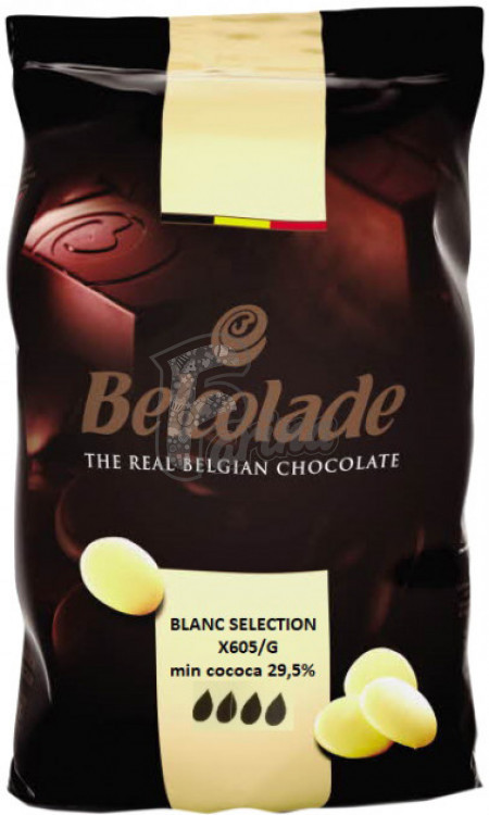 Белый шоколад в дропсах Belcolade Blanc Selection 29,5% 1 кг< фото цена